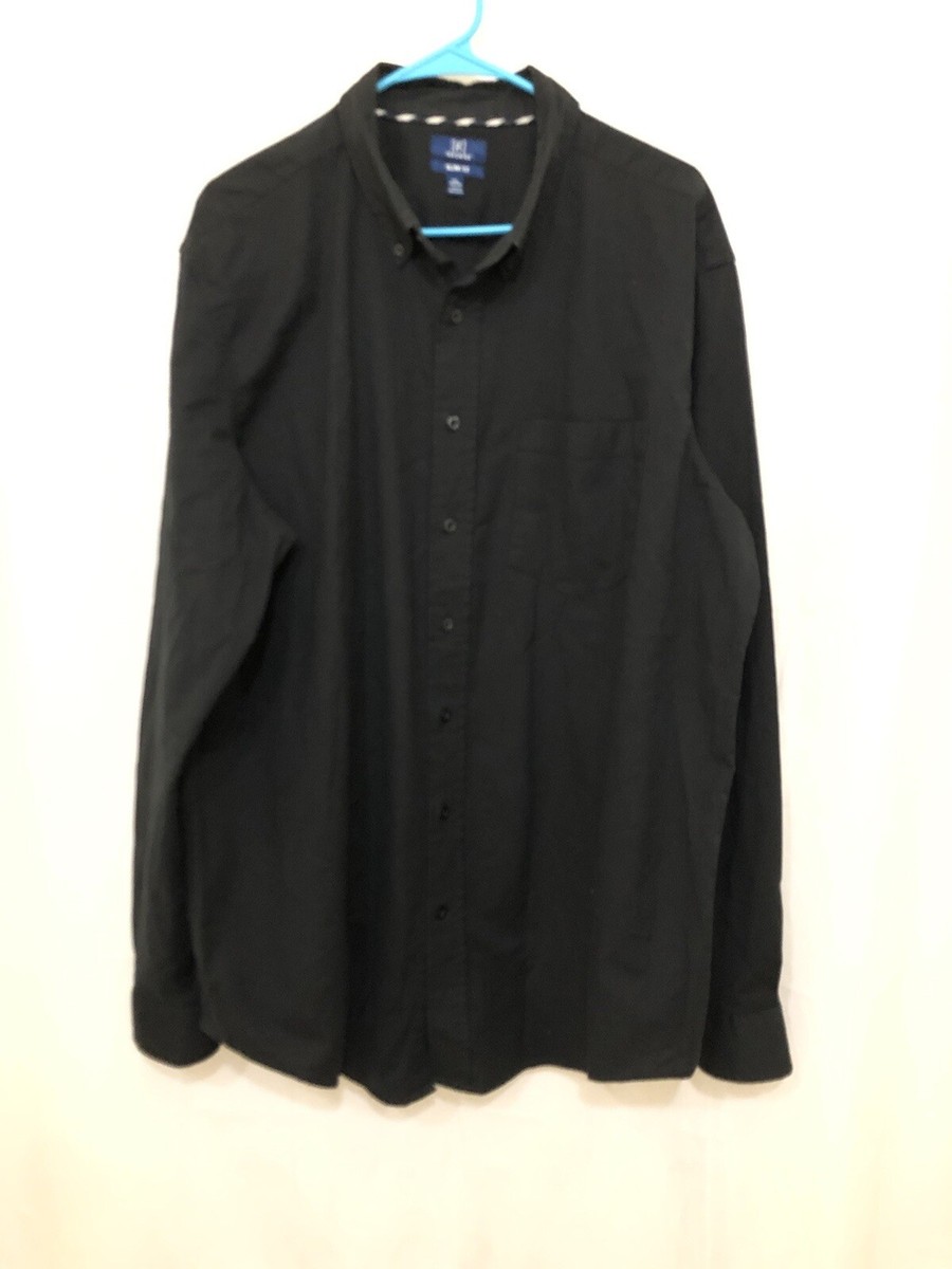 george black dress shirt George Men's Classic Dress Shirt, Size: Large, Black