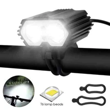 Bike Front Light 2000 Lumens USB Direct Plug-in for Night Lamp Bike Accessories