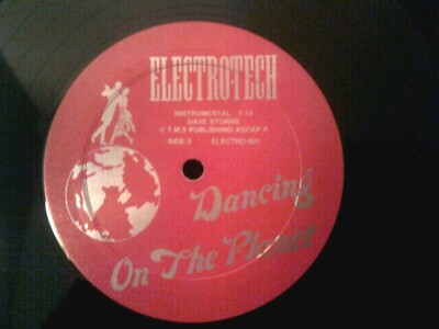 DAVE STORRS  12'' Dancing On The Planet ...1984...Electro Red Label issue 001 VG!