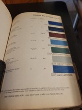 1950 DUPONT DUCO DULUX NASH COLORS PAINT CHIP SWATCH SHEET BULLETIN NO 17