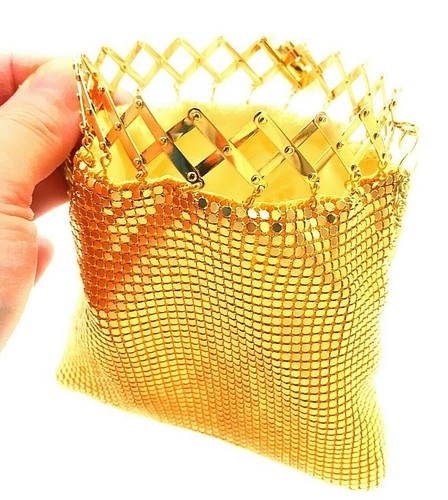 Vintage clutch metal mesh evening purse for Cocktail Party Prom Wedding Banquet - Picture 13 of 38