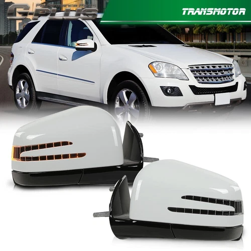 Fit For 2005-2011 Mercedes Benz M GL class ML63 ML350 White Side Door Mirror 2Pc