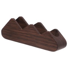 Business Card Storage Box Wooden Desk Holder Organizers Desktop Decoration