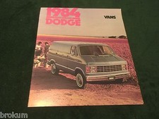 MINT 1984 DODGE RAM VANS ORIGINAL DEALER SALES BROCHURE 10" X 12" (BOX 657)