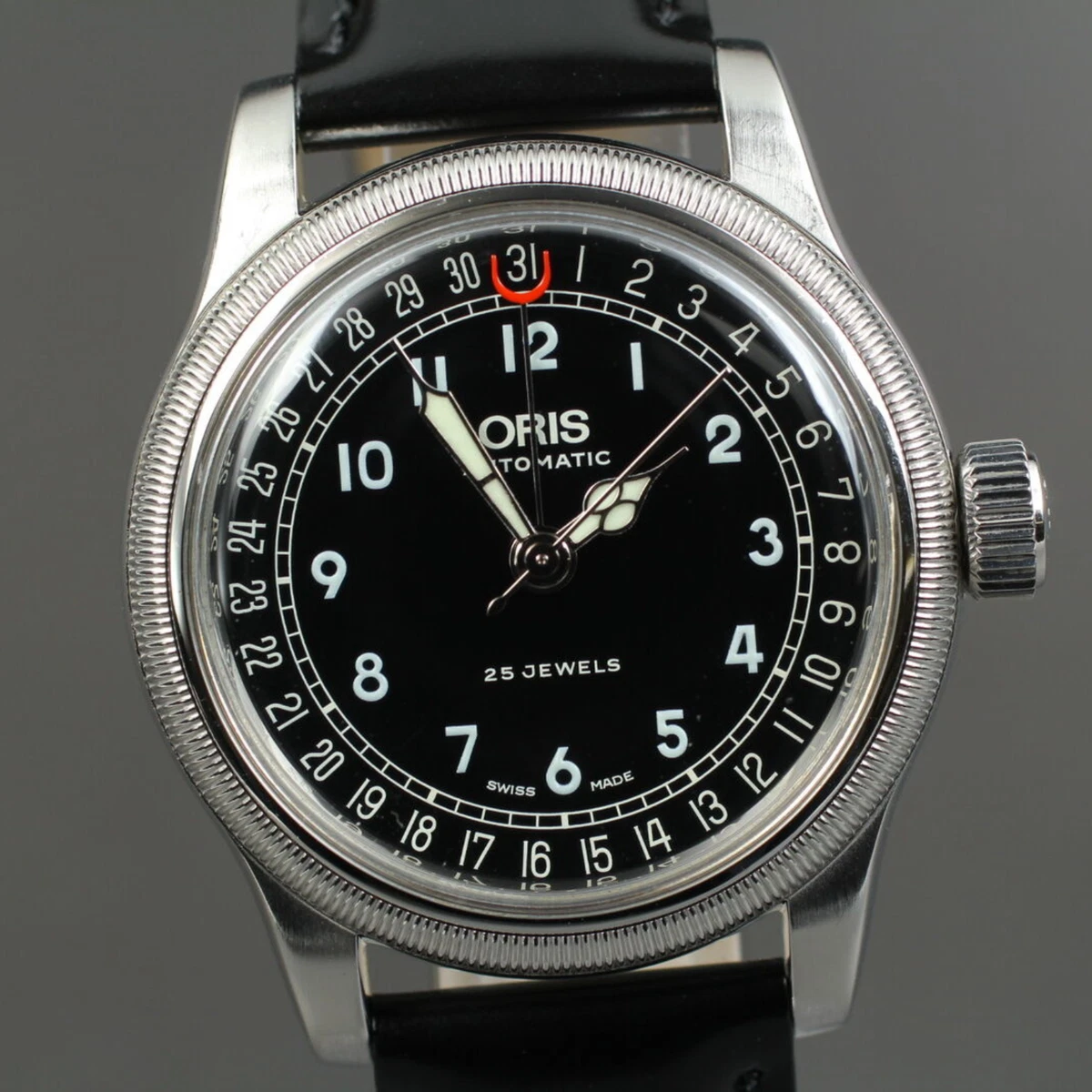 oris big crown pointer date black