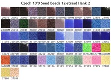 Czech 10/0 Preciosa Rocaille Glass Seed Beads 12-strand Hanks 2