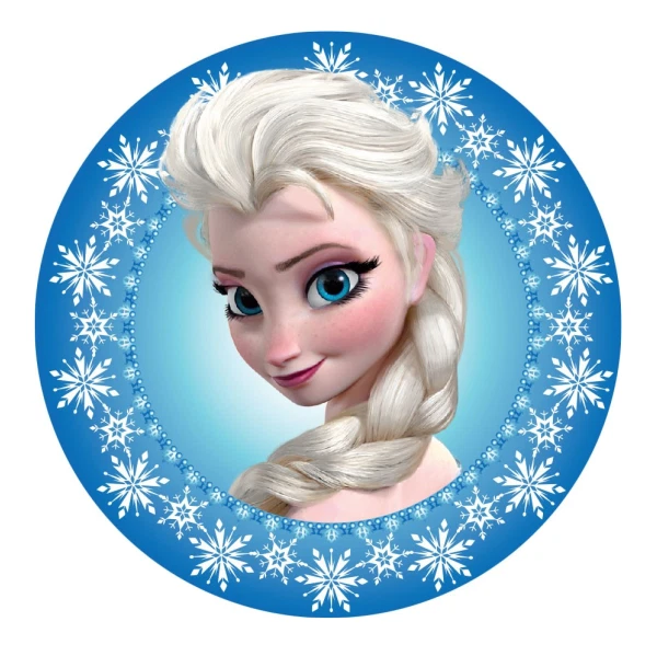 Frozen Elsa Edible Kids Birthday Party Cake Decoration Topper Round Image |  eBay
