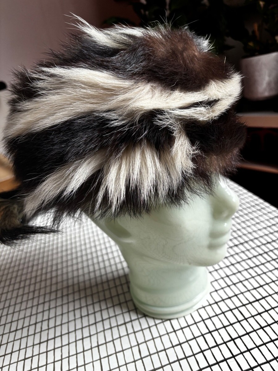 Real Genuine Fur Hat Men XL Skunk Raccoon Beaver Fox Fur | eBay