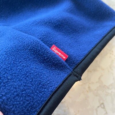 Supreme fleece neck gaiter warmer FW 2016 Blue Black Polartec | eBay