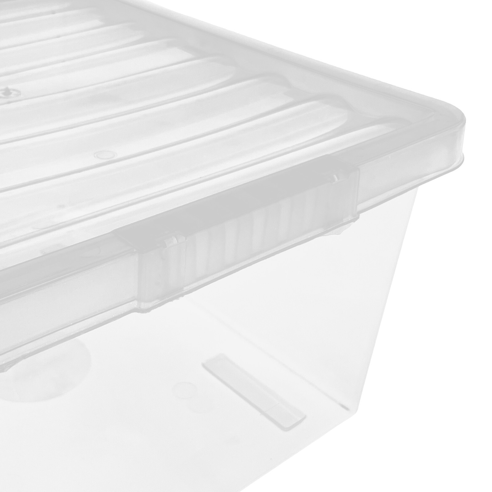 Clear Plastic Storage Box 27 Litre Clear Box With Lid Strong Quality