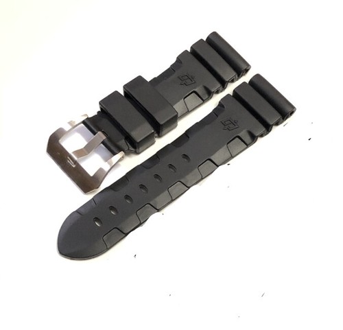 High Quality Rubber Silicone Watch Band strap Mens Pin Buckle24 26mm For Panerai - Picture 23 of 36