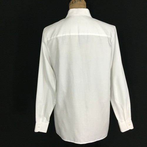 Jones Wear Shirt 10 White Easy Care Long Sl Button Cuff Cotton Casual Career - Picture 4 of 5