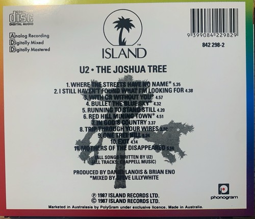 U2 - The Joshua Tree CD 1987 Island Australia MF1 - Picture 2 of 2