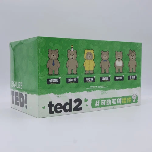 POPMART Ted 2 Teddy Bear Action Plush Pendant Series Sealed New - Picture 1 of 14