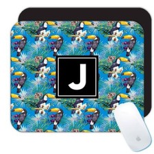 Tappetino mouse regalo: motivo tucano tropicale orchidea floreale giardino uccello palma parete