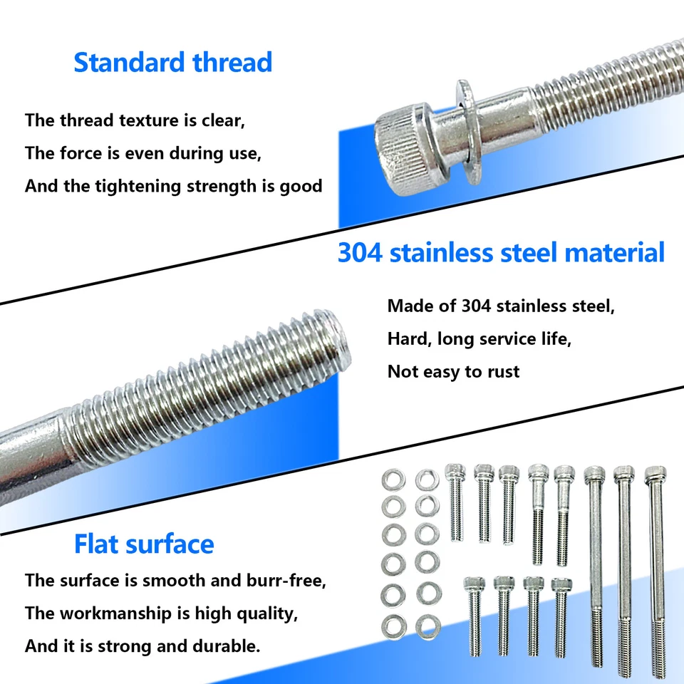 Stainless Steel Engine Bolt Screws Kit Set for YAMAHA TW200 XT200 1987-2024 Foto 3 de 4