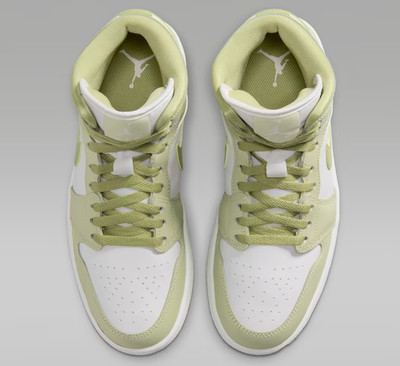 Air Jordan 1 Mid Shoes Olive Aura Lawn Coconut Milk Sail Women's | Size 6 - 12
