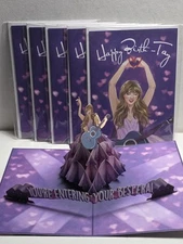 Taylor Swift Birthday Card "Happy Birth-Tay" Pop-Up Popular 3D