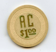 antique illegal vice poker gambling casino chip anchor club galveston texas tx