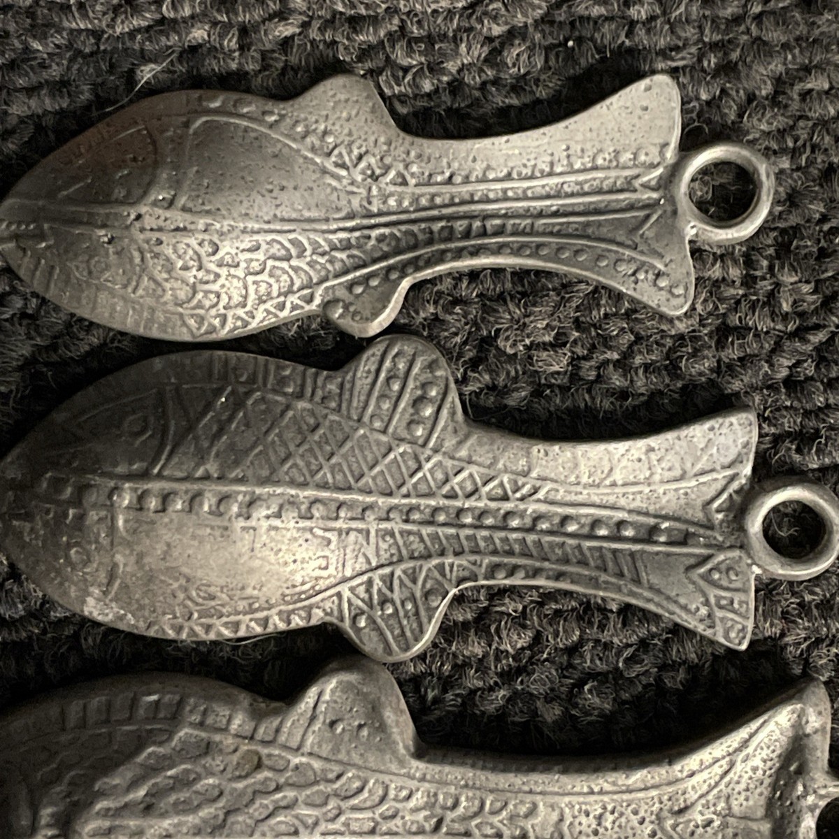 Crosby & Taylor Tin Woodsman Pewter Fish Measuring Spoons Set