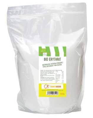 Bio Erythrit / Erythritol natürliche Zuckeralternative 2500g Zimmermann Sport