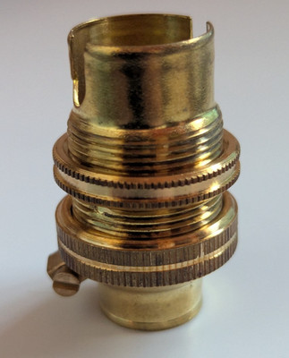 Lilley 1/2'' x 26tpi SBC Messing B15 Gewinde geerdete Lampenfassung 3023E KEIN EVRI
