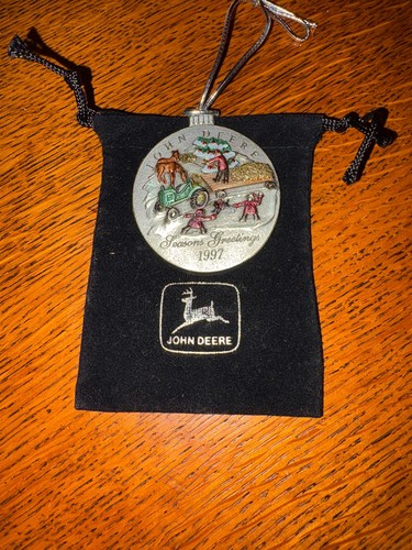 1997 2ND IN SERIES JOHN DEERE PEWTER COMMEMORATIVE CHRISTMAS ORNAMENT MODEL L