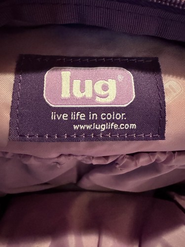 Lug Purple Nylon Backpack With Multiple Pockets & Adjustable Straps - Picture 5 of 17