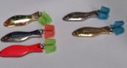 5 DIFFERENT USED AL’S GOLDFISH SPOON LURES VIDEO 2 INCHES LONG NICE — photo 1