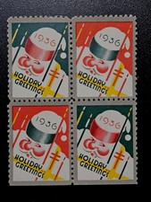 Briefmarke.  francobolli. Weihnachtssiegelblock, 4 Block neuwertig, unge&ouml;ffnet