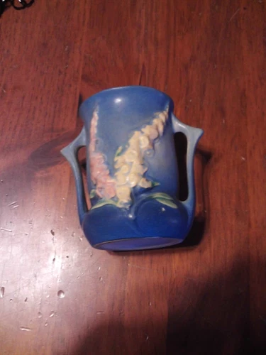 Roseville pottery Foxglove Blue Vase 42-4'