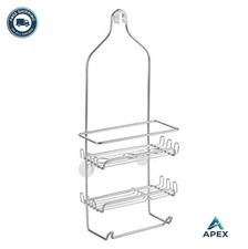 Hanging Shower Caddy Two Shelves Towel Rack H...
