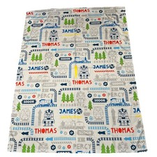 Vintage Thomas  Friends Toddler Flat Sheet Percy James Trains Cotton Bedding