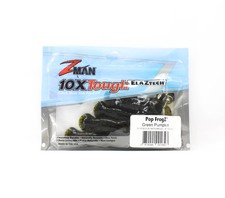Zman Soft Lures Pop FrogZ 4-Inch 4/Pack Green Pumpkin (1843)