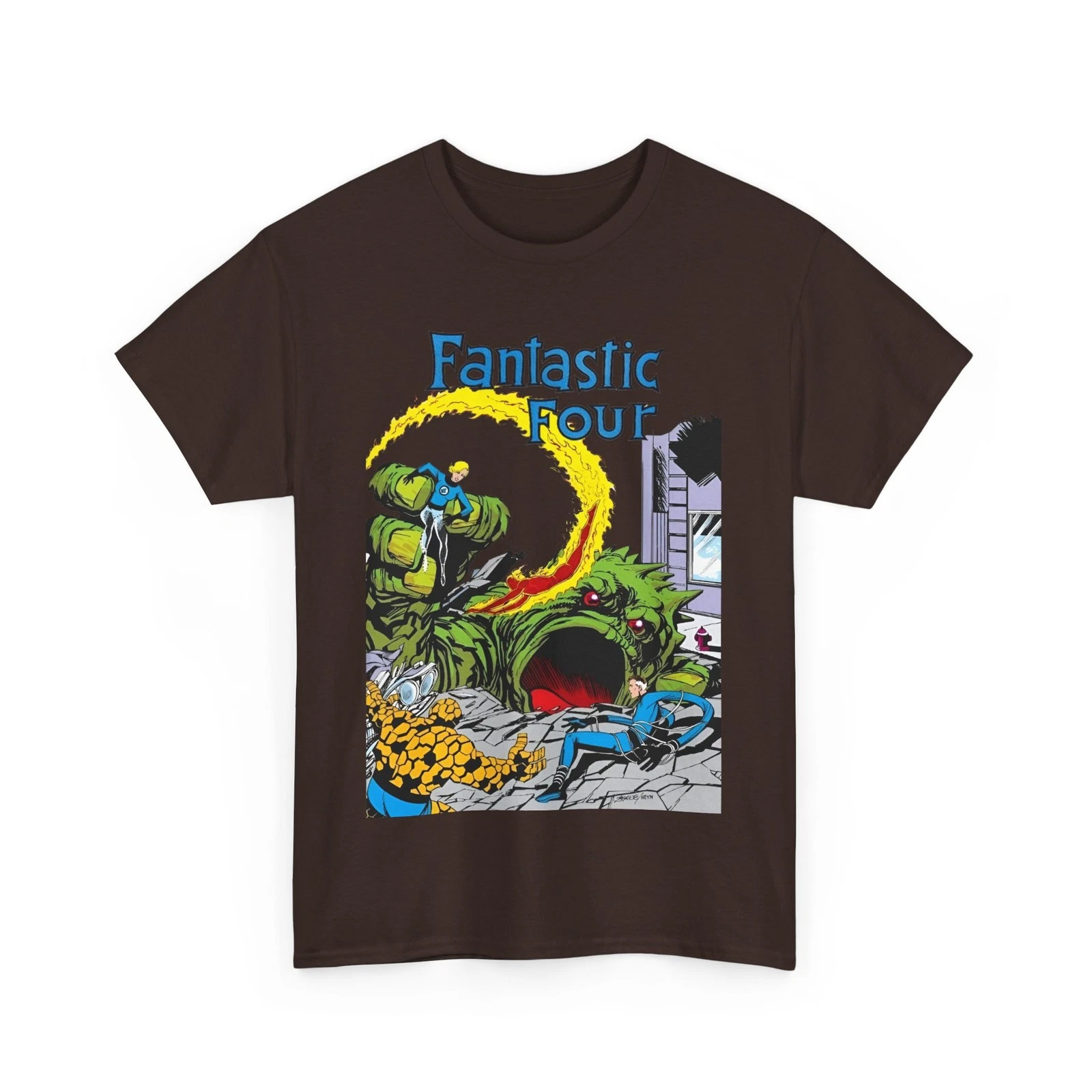 Fantastic Four T-Shirt - John Byrne Art - #1 Cover - Marvel Comics - Human Torch