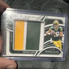 Jordan Love Immaculate Collection Patch Serial #11/25 Packers Panini NFL Card