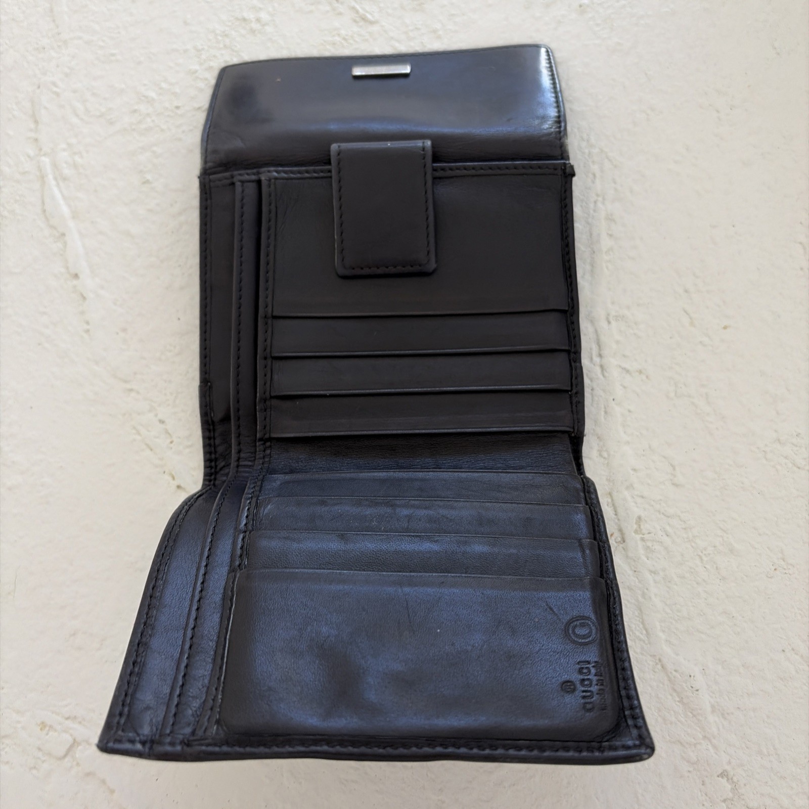 Gucci Black Solid Pattern Logo Theme Women's Wall… - image 3