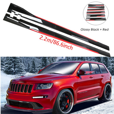 For Jeep Grand Cherokee Glossy Look 86.6'' Side Skirt Extension Spoiler Splitter