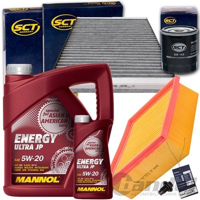 FILTERSET SATZ KIT+MANNOL 5W20 ÖL für 1.0 ECOBOOST FORD B MAX JK FIESTA 6