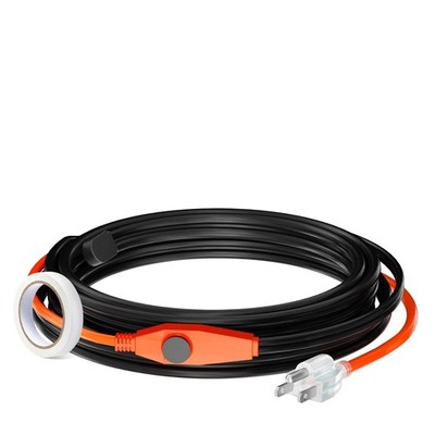 Pipe Freeze Protection Cable 24ft Heat Tape with Auto Thermostat for Water Lines