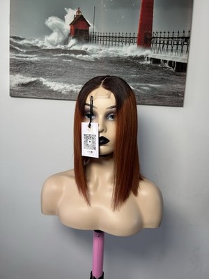  14'' Straight Bob 2by6 Verschluss zweifarbig