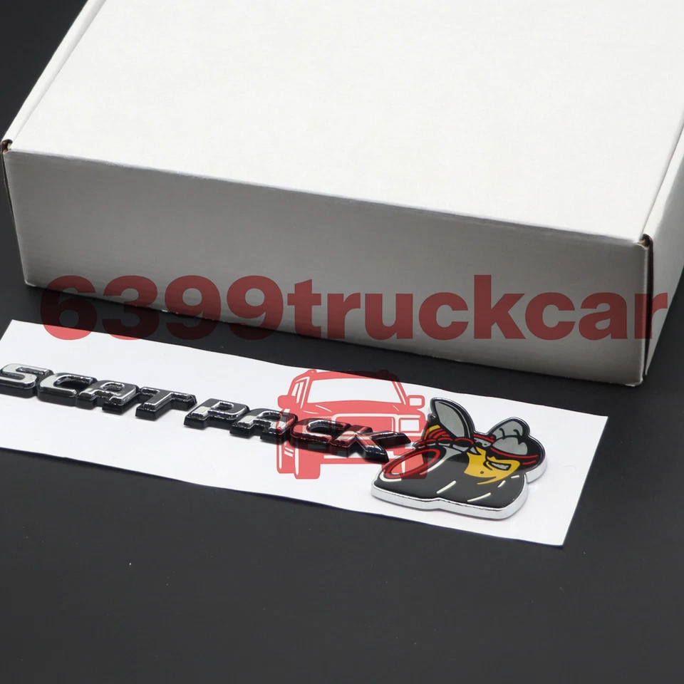 SCAT PACK BEE ANGRY Emblem Rear Spoiler Nameplate For Challenger Super Bee - Imagem 2 de 4