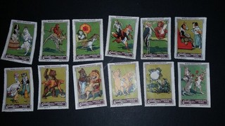 Reklamemarken Cartoon humorvolle Tiere Cailler Serie 11 Sammelbilder 1920er