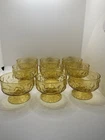 Lot Of Nine Anchor Hocking Honey Gold Lido Milano Footed Dessert Sherbet Bowls