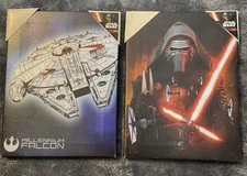 Star Wars Millennium Falcon Vehicle & Kylo With ships Wall Art  - Canvas Print