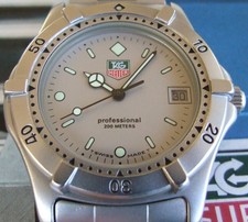 TAG HeUeR Mens ClaSSiC 1st Gen 2000 Series~Pre Aquaracer~Gray Dl~37mm~IMMACULATE 3