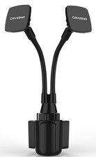 CAVIANA Dual Phone Holder for Car Cup Holder   Long Flexible Neck, 360  Rotat...