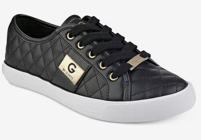 G by GUESS GGBACKER2 Women s Black Quilted Lace Up Sneakers Size 8.5 New in Box