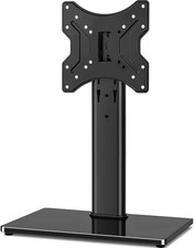 Elegant Universal Swivel TV Stand for 23-43 Inch Flat Screens with Glass Base