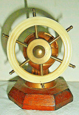 1940/50s VINTAGE ART DECO BRONZE & BRASS BAKELITE SHIPS WHEEL NUTCRACKER 